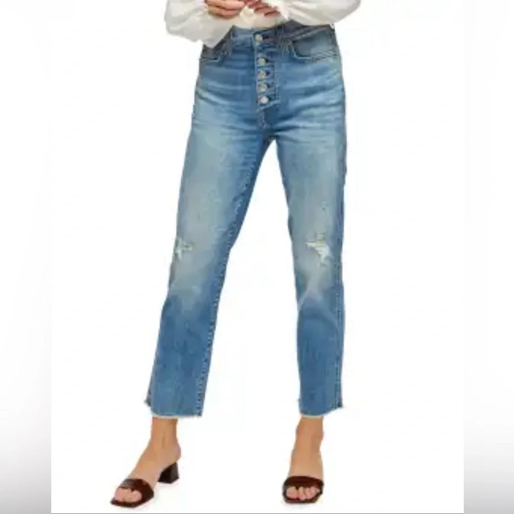 7 FOR ALL MANKIND Cropped Straight Jeans